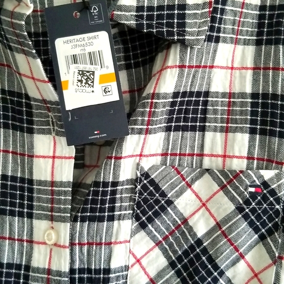 New w Tags Small Tommy Hilfiger White Navy Red - Picture 6 of 8